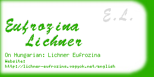 eufrozina lichner business card